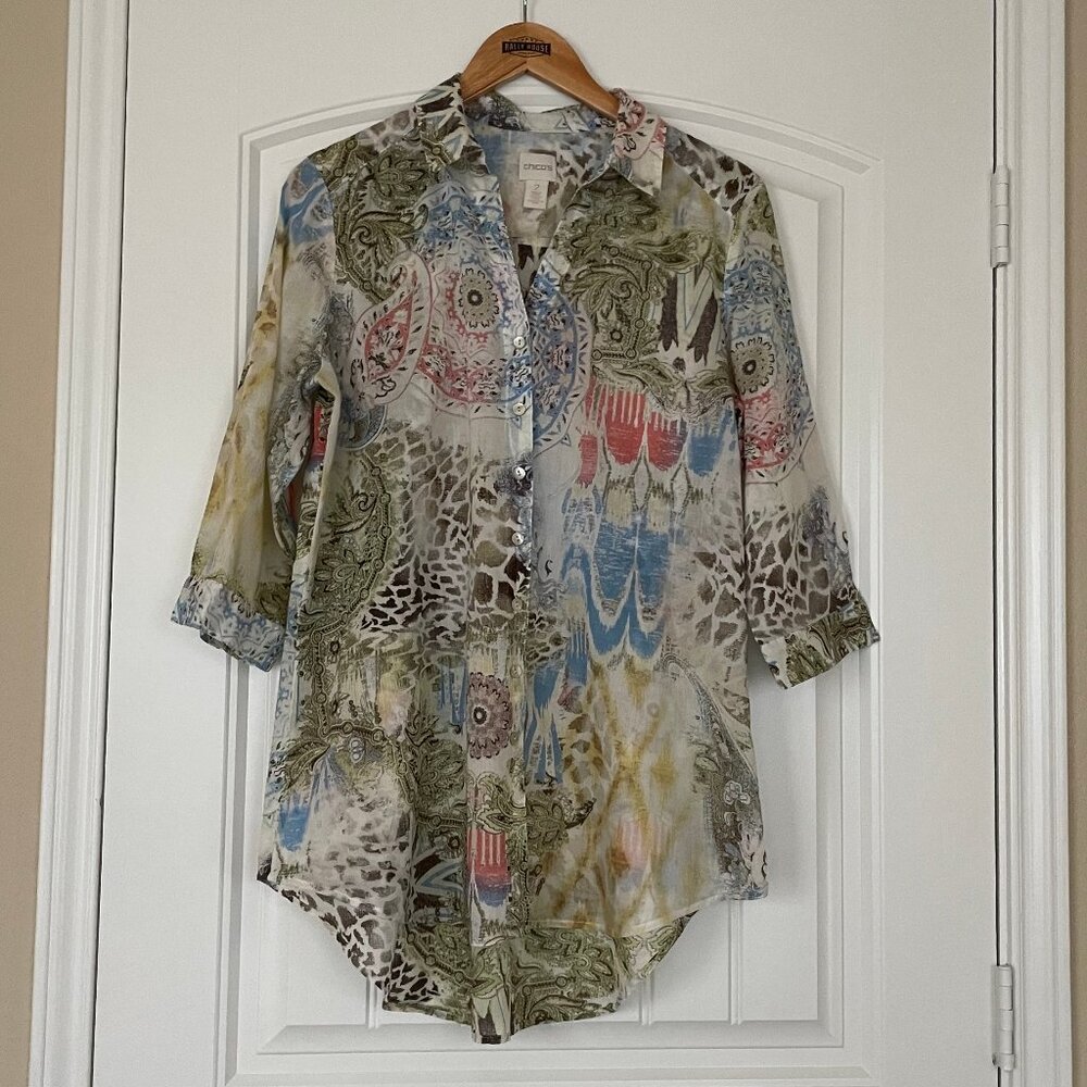 Chico's women botton down shirt
